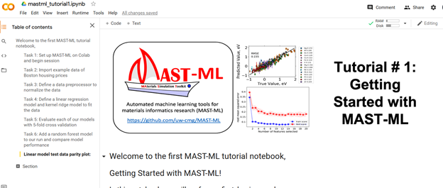 Introduction to MAST-ML Notebook
